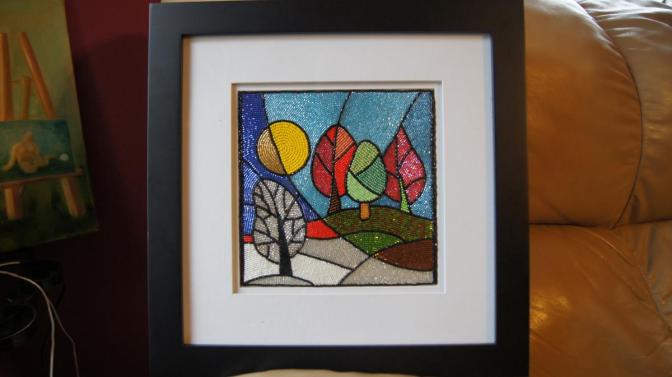 Stained glass bead-work