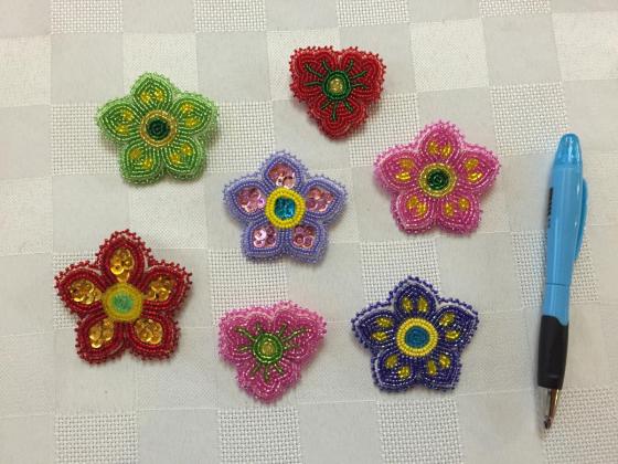 Beaded pins