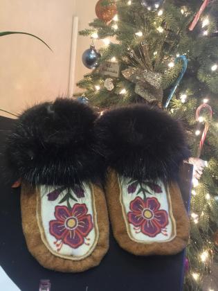 Embroidered Moosehide Moccasins