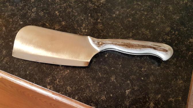 clever knife, moose handle