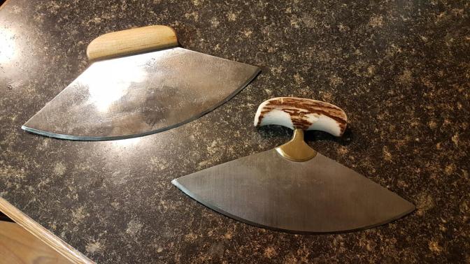 moose and hard wood handle ulus