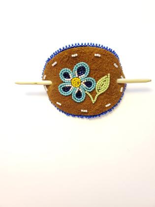 Beaded Hair Barrette with hand made willow stick 
