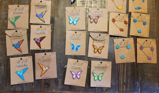 Glass delica beaded necklaces and bracelets