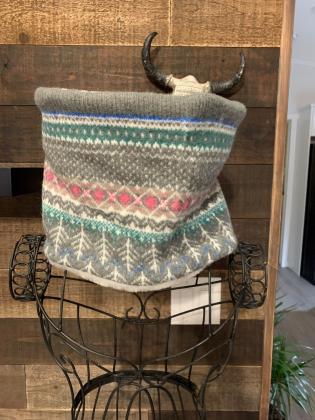 Scarf made from recycled sweaters
