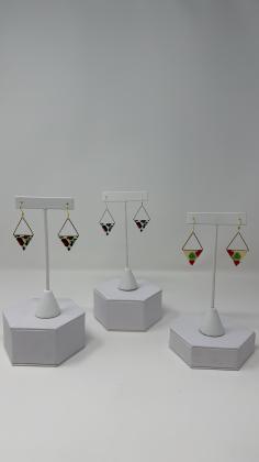 Christmas triangle earrings