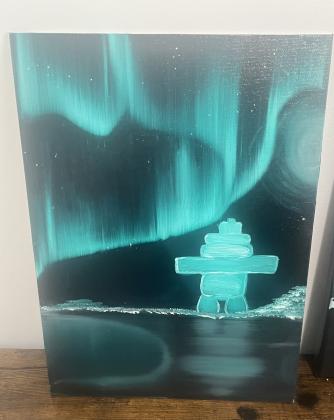 Inukshuk Glowing 12x9 Oil 