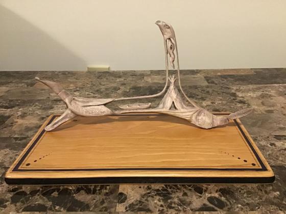 Caribou antler carving