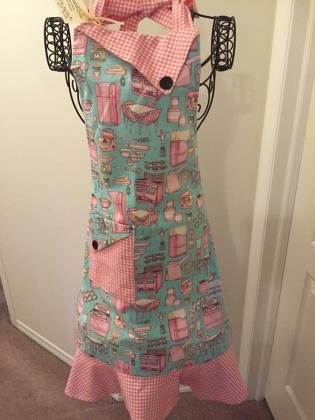 Vintage reversible apron