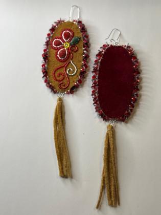Moosehide earrings.
