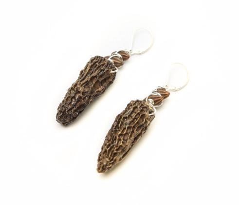Morel Mushroom earrings