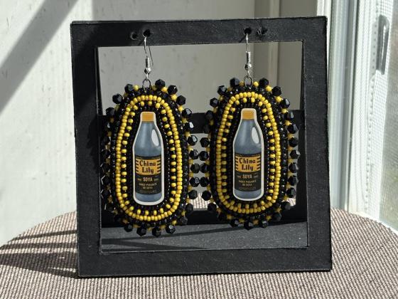 China Lily Beaded Earrings