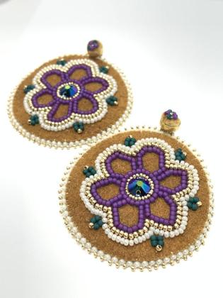 Beaded Moosehide Earrings