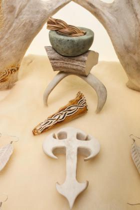 Celtic Cross and sweet grass bowl