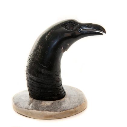 Raven - Bison horn carving