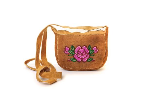 Beaded moosehide purse