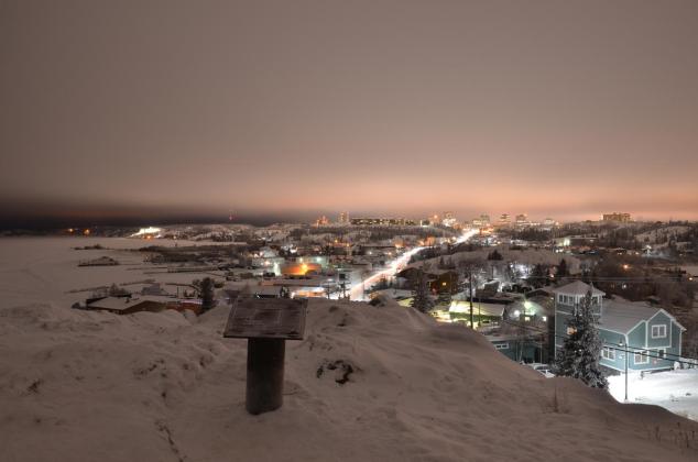 The Pilot's Monument in Old Town, Yellowknife