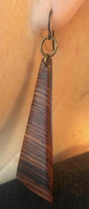 Cocobolo Rosewood Earring with Antique hardware 
