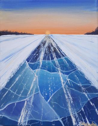 Dettah Ice Road - acrylic
