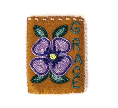 Beaded moosehide cardholders