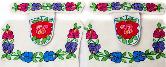 Embroidered mukluk uppers and trim