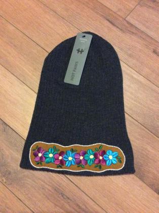 embroidery on winter hat