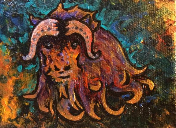 Musk ox / acrylic on canvas