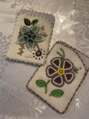 Beaded card holders