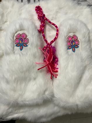 Beaded rabbit mittens