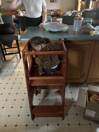 A stand for littles to be at the counter with you