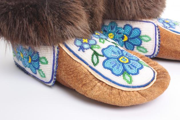 Margaret Vittrekwa mocassins close-up