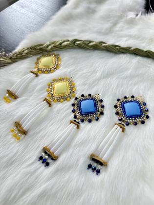 Beaded earring with Dentalium shells