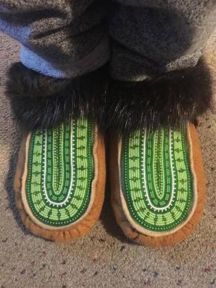 Full Bead Moosehide Moccasins 