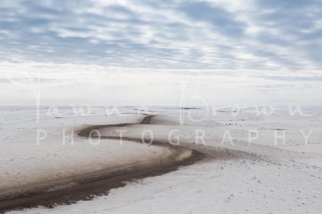 Inuvik-Tuktoyaktuk Highway in winter