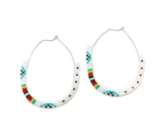 Beaded hoop earrings