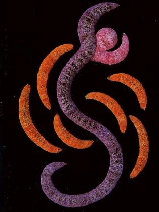 Abstract caribou hair tufting