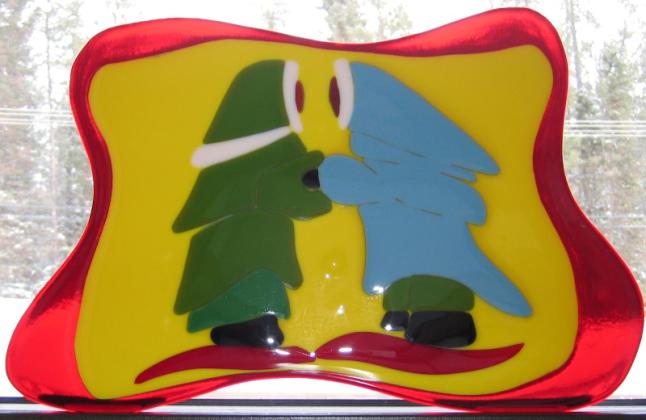 Stained glass throat singers