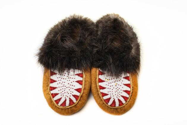 Moosehide Beaded Moccasins