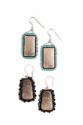 Fish skin earrings
