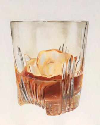 "Nightcap" acrylic on panel