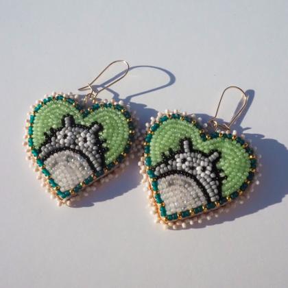 Totoro Heart Earrings