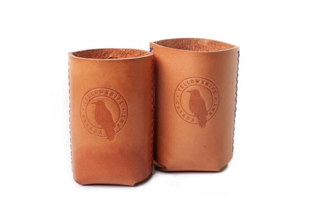 Leather pen holder