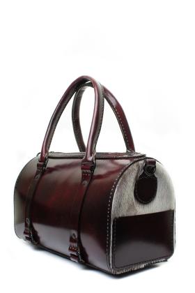 Leather and seal handbag