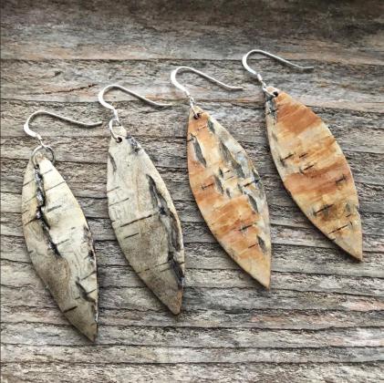 Birchbark Pendant Earrings