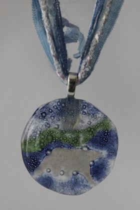 Polar Bubbles Glass Pendant