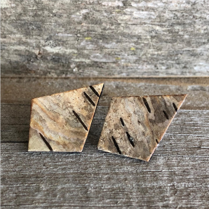 Birchbark earrings