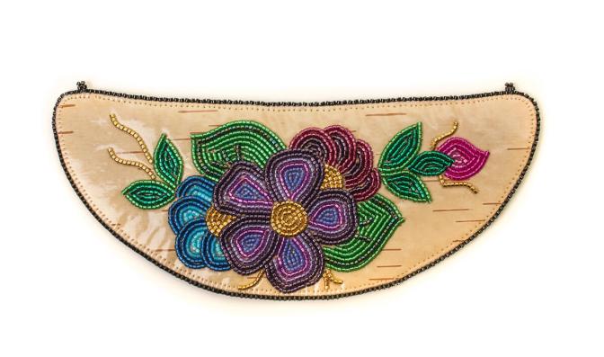 Beaded Necklace on Birchbark