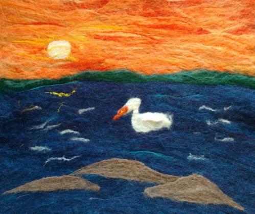 Setting Sun on the Slave River