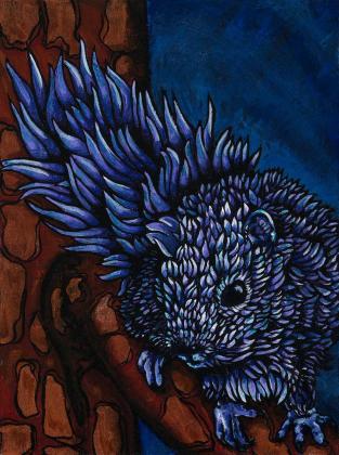 Twilight Mischief / Acrylic on wood panel