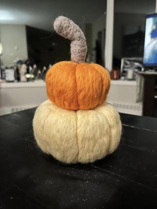 Stacked pumpkins