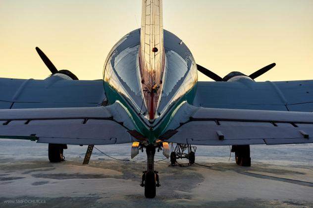 Buffalo Airways C46 Curtiss Commando C-GTPO at sunset